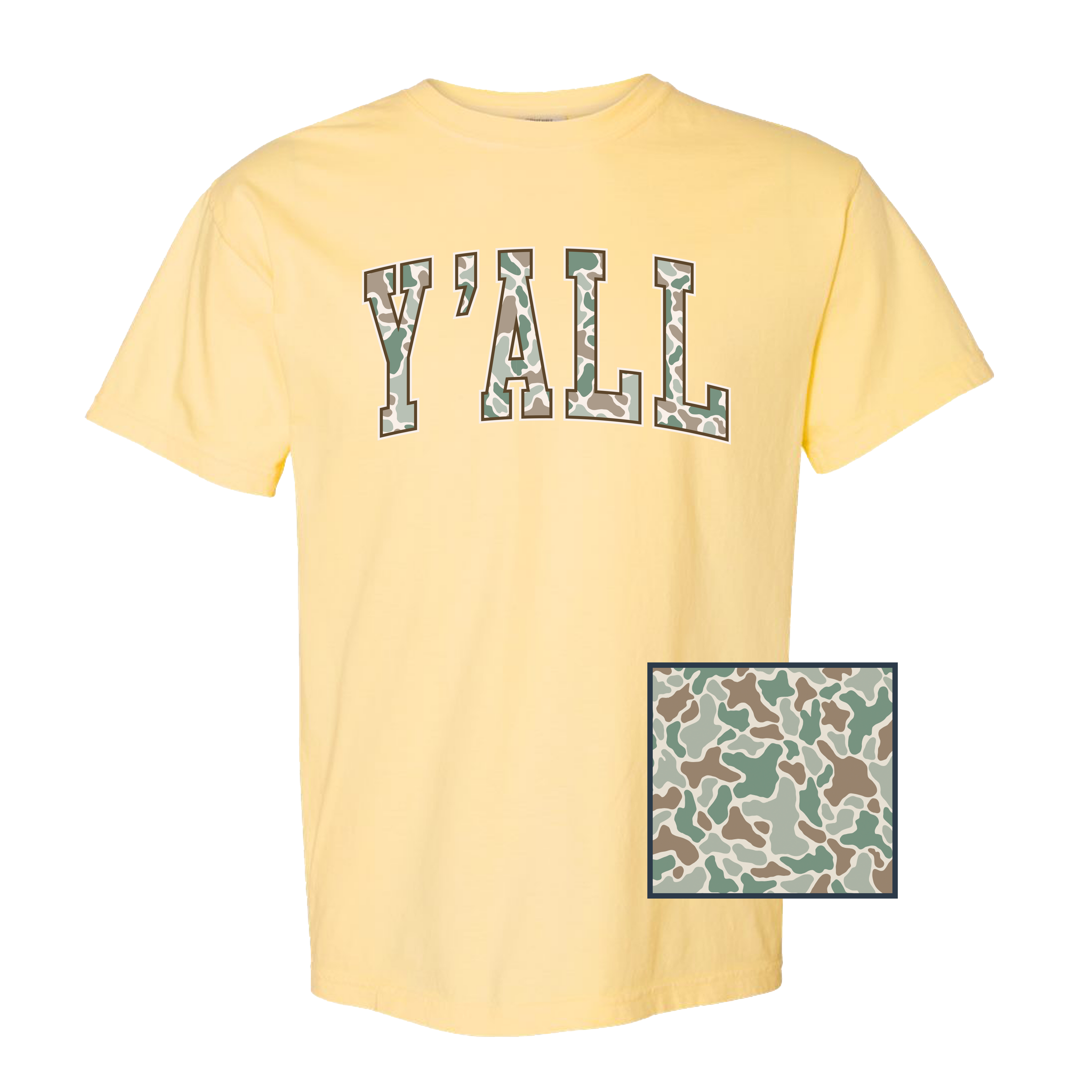 Y'all Camo Arch - Butter