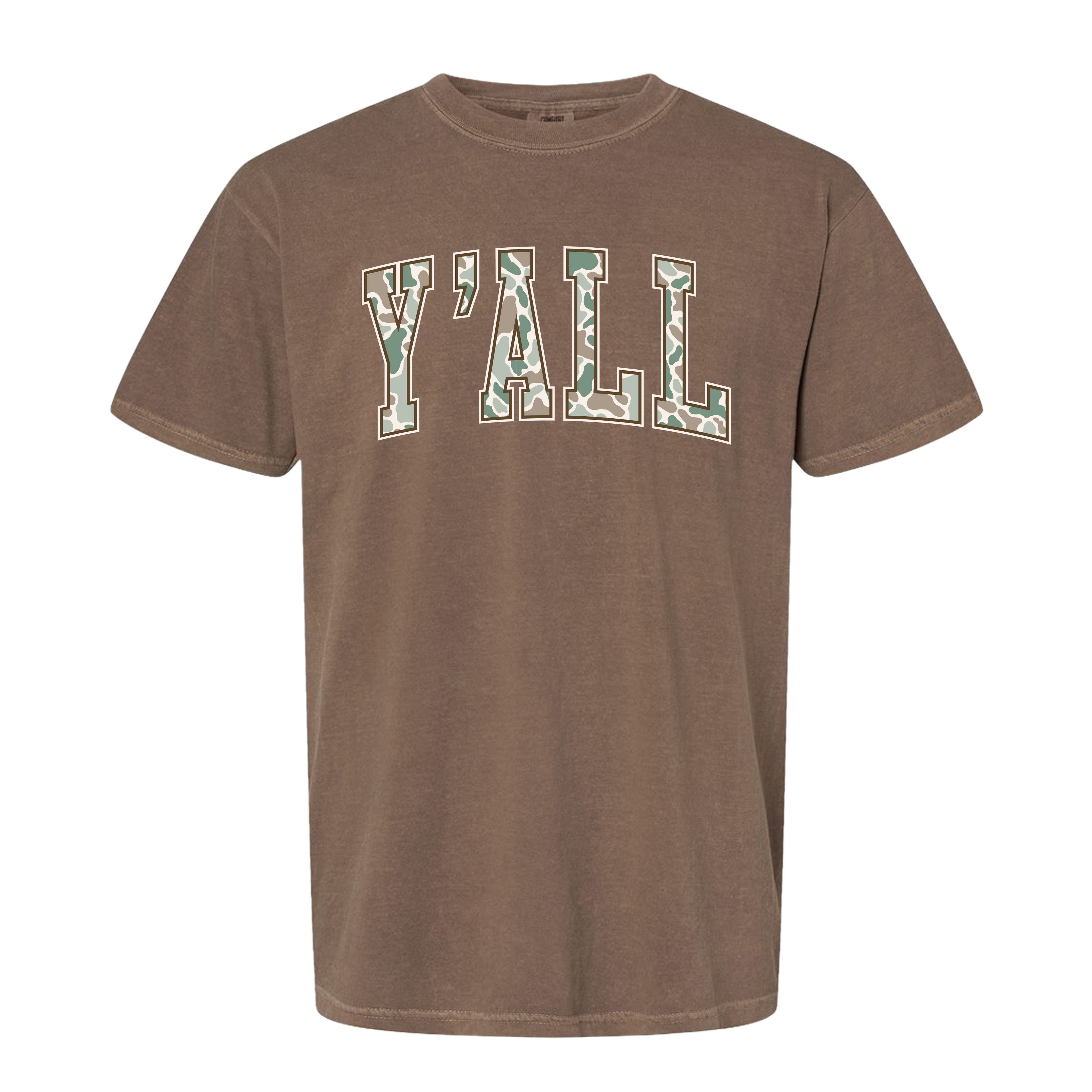 Y'all Camo Arch - Espresso