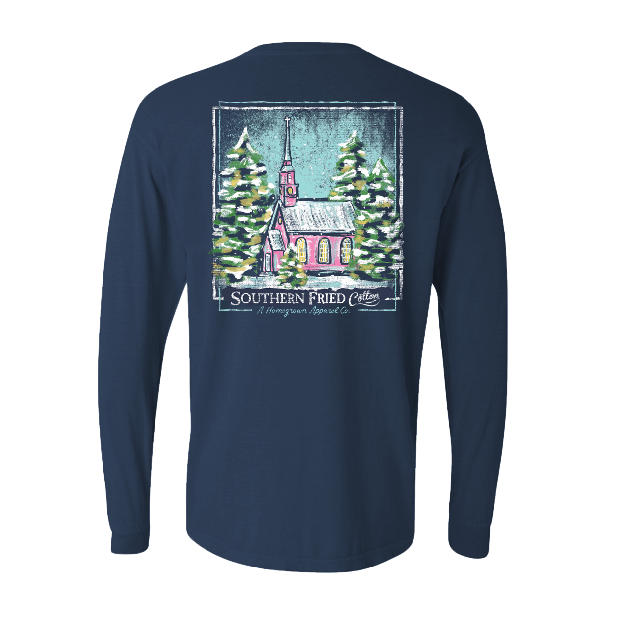 Winter Country Church Long Sleeve