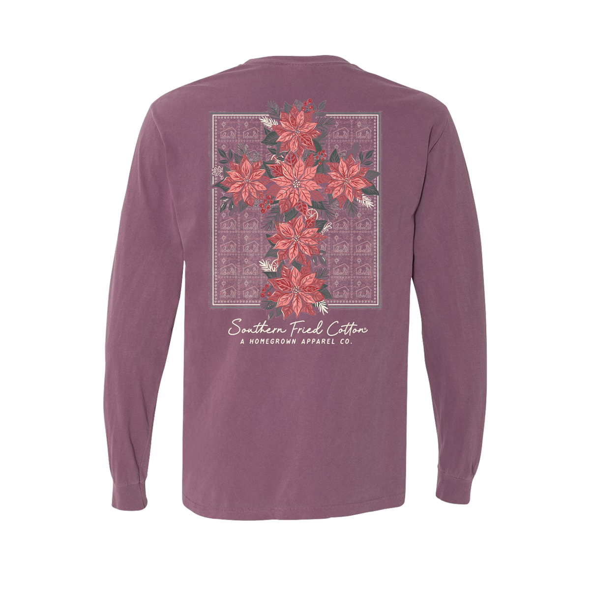 Poinsetta Cross Long Sleeve