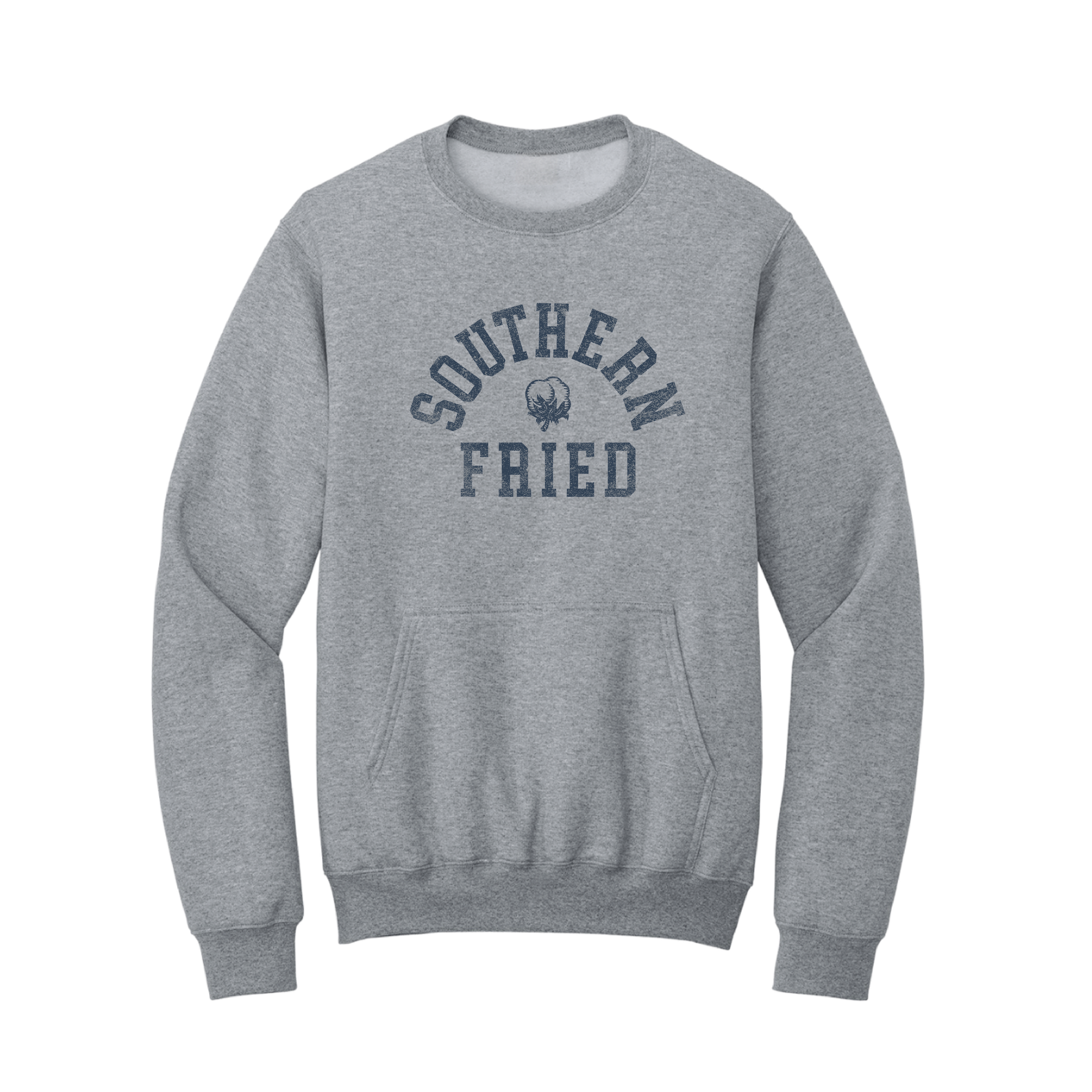 Crewneck with Pouch Athletic Heather