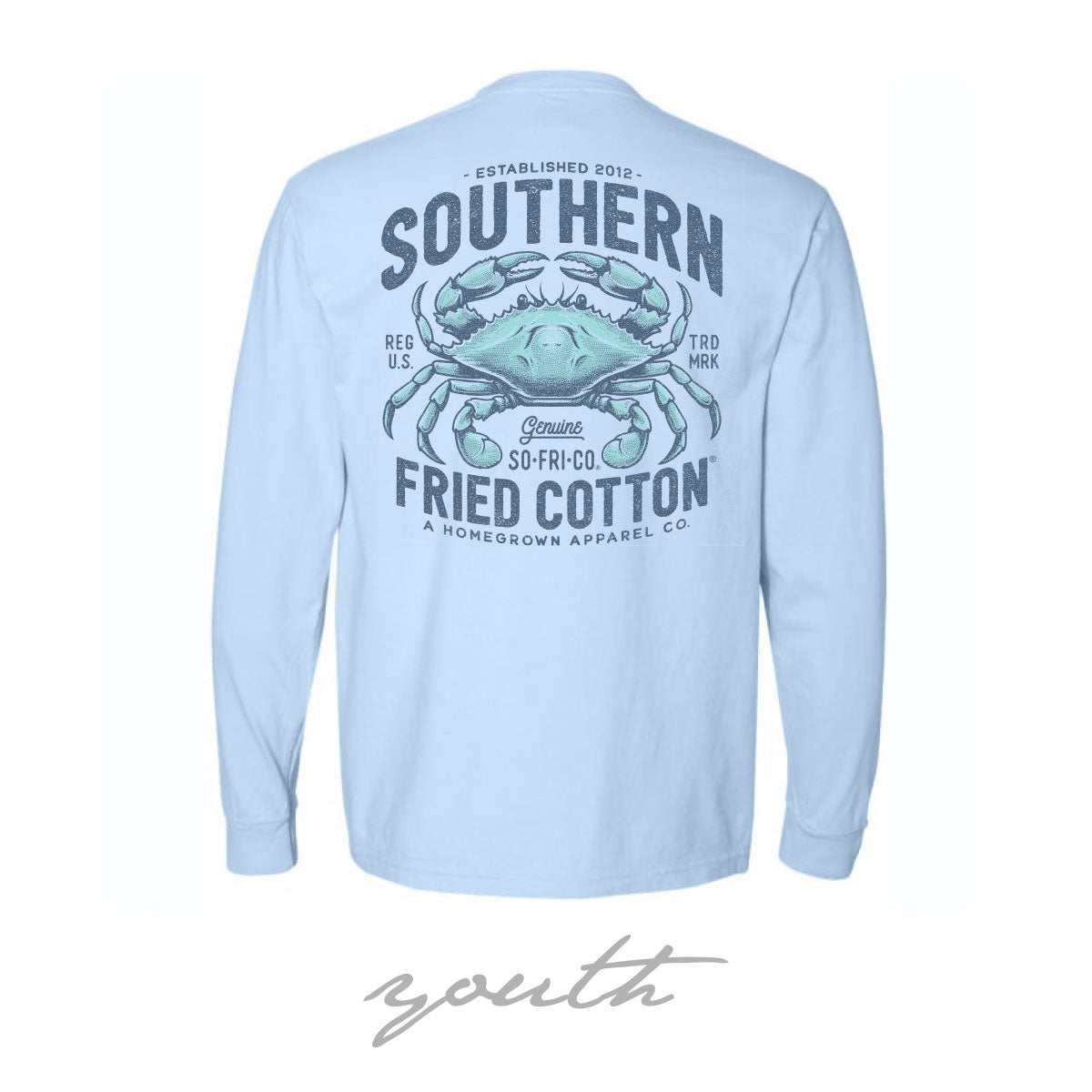 Salty Blue Crab - Youth Long Sleeve