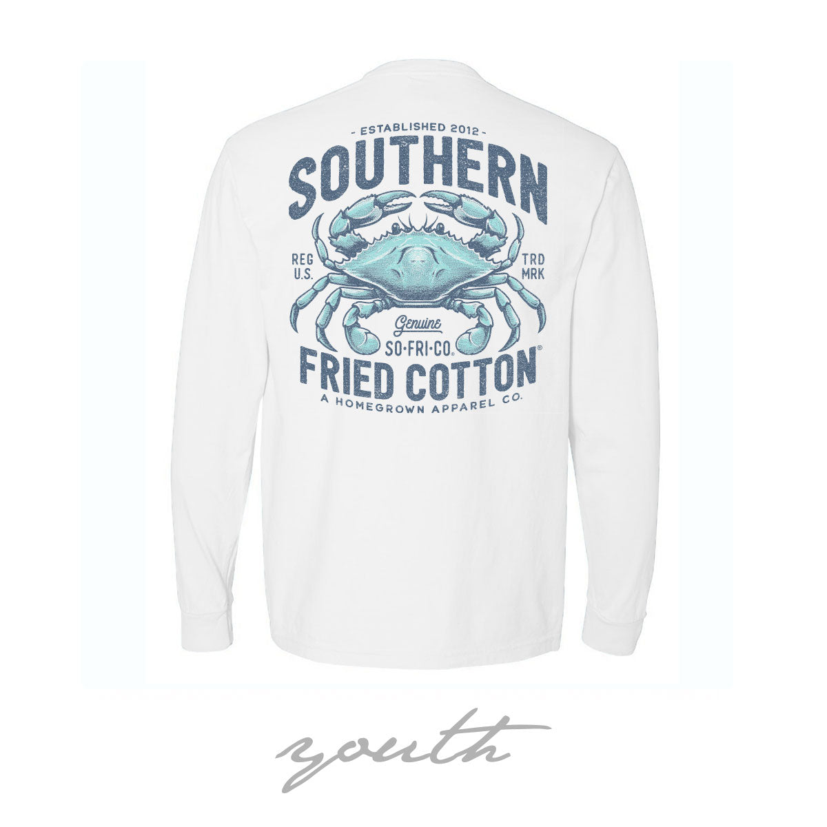 Salty Blue Crab - Youth Long Sleeve