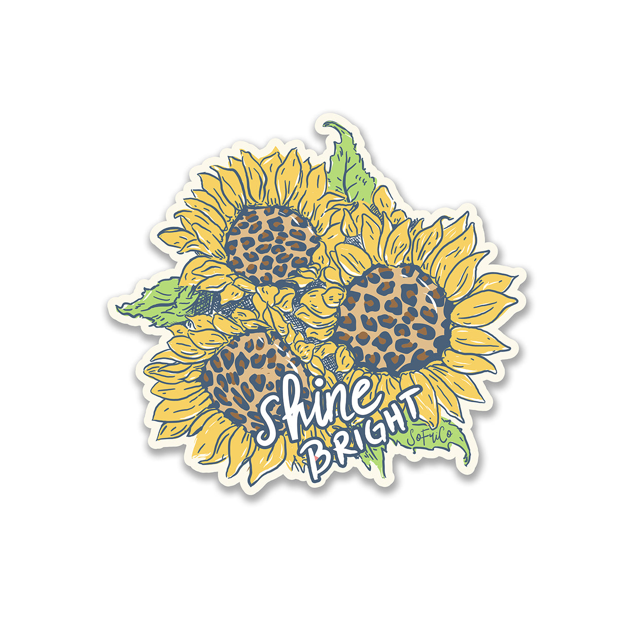 shine bright sunflower decal